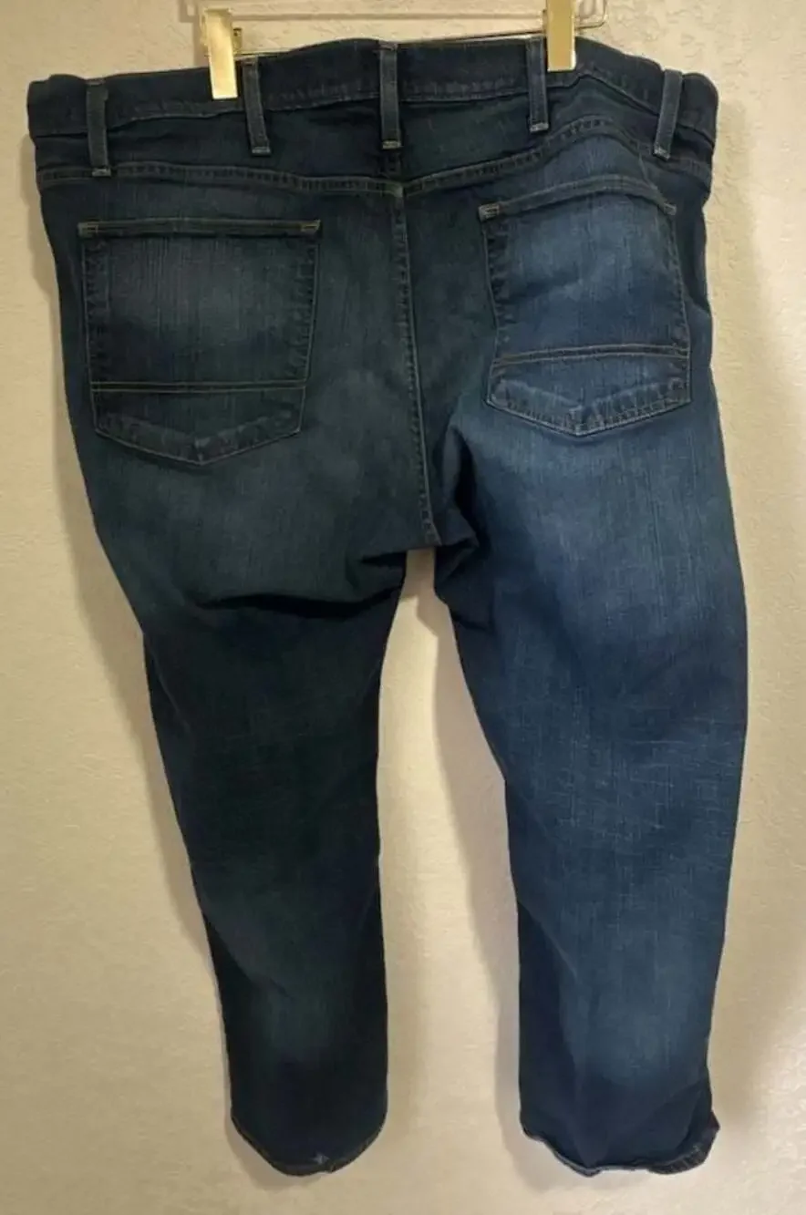 The Foundry Supply Co. Men's Mid-Rise Straight Fit Jeans, Size 34x32, Blue Denim